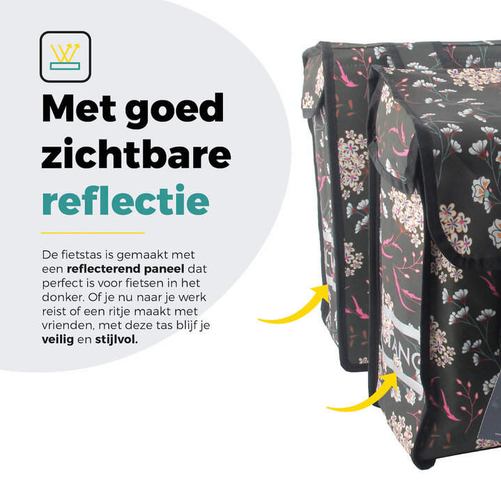 Voltano Dubbele Fietstas Pink Elegance - 38 Liter - Waterdicht Polyester