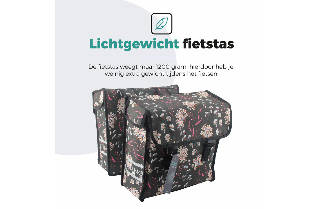 Voltano Dubbele Fietstas Pink Elegance - 38 Liter - Waterdicht Polyester