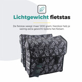 Voltano Dubbele Fietstas Floral Elegance - 38 Liter - Waterdicht Polyester