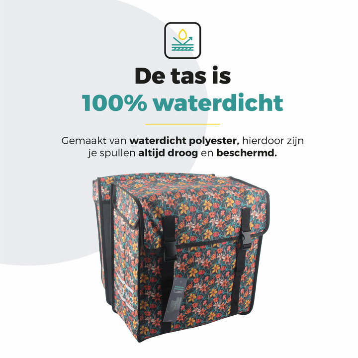Voltano Dubbele Fietstas XXL - Floral Fiesta - 60 Liter