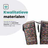 Voltano Dubbele Fietstas XXL - Floral Fiesta - 60 Liter