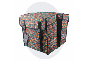 Voltano Dubbele Fietstas XXL - Floral Fiesta