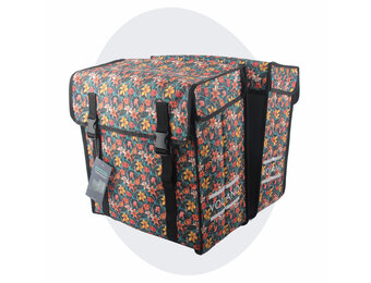 Voltano Dubbele Fietstas XXL - Floral Fiesta