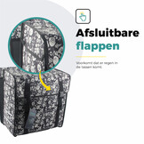 Voltano Dubbele Fietstas XXL - Midnight Blossom - 60 Liter