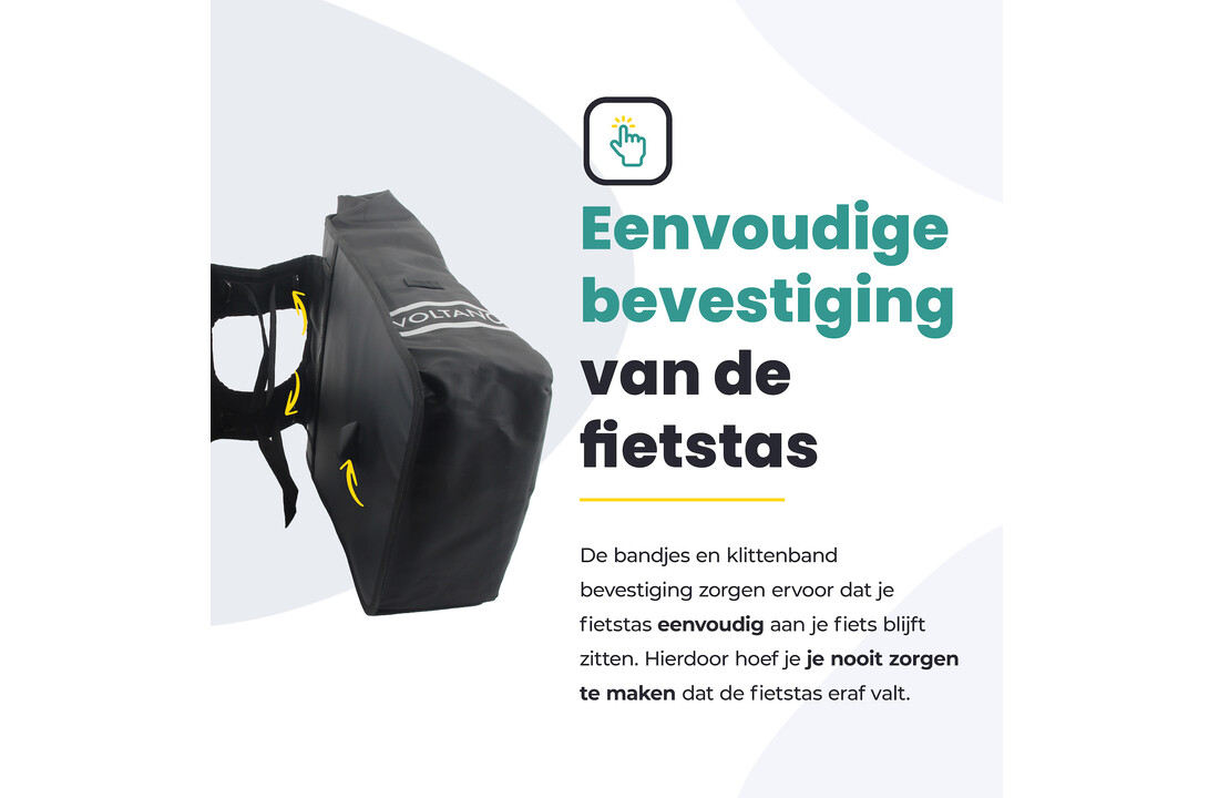 Voltano Dubbele Fietstas Rolltop - Zwart - 48 Liter - 100% Waterdicht