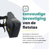 Voltano Dubbele Fietstas Rolltop - Zwart - 48 Liter - 100% Waterdicht
