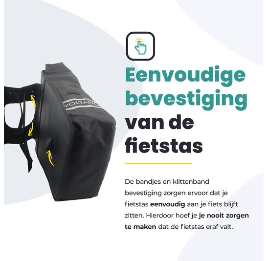 Voltano Dubbele Fietstas Rolltop - Zwart - 48 Liter - 100% Waterdicht