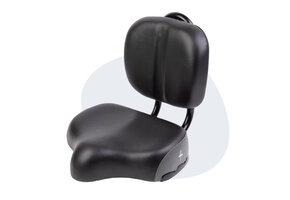 Voltano Fietszadel Met Rugsteun / Rugleuning - Zwart / Grijs