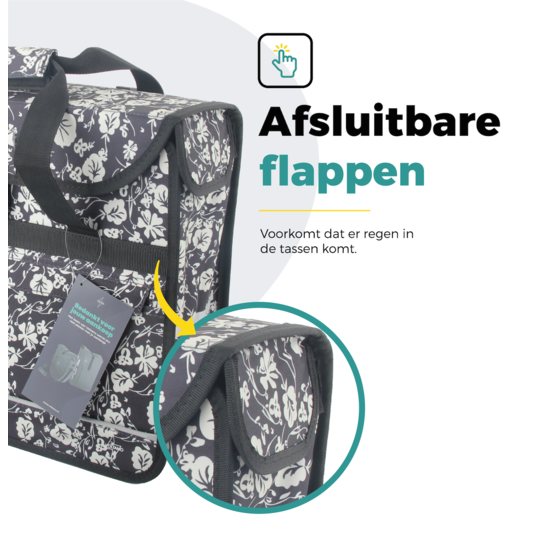 Voltano Voorgevormde Enkele Fietstas / Pakaftas - Midnight Blossom - 17L