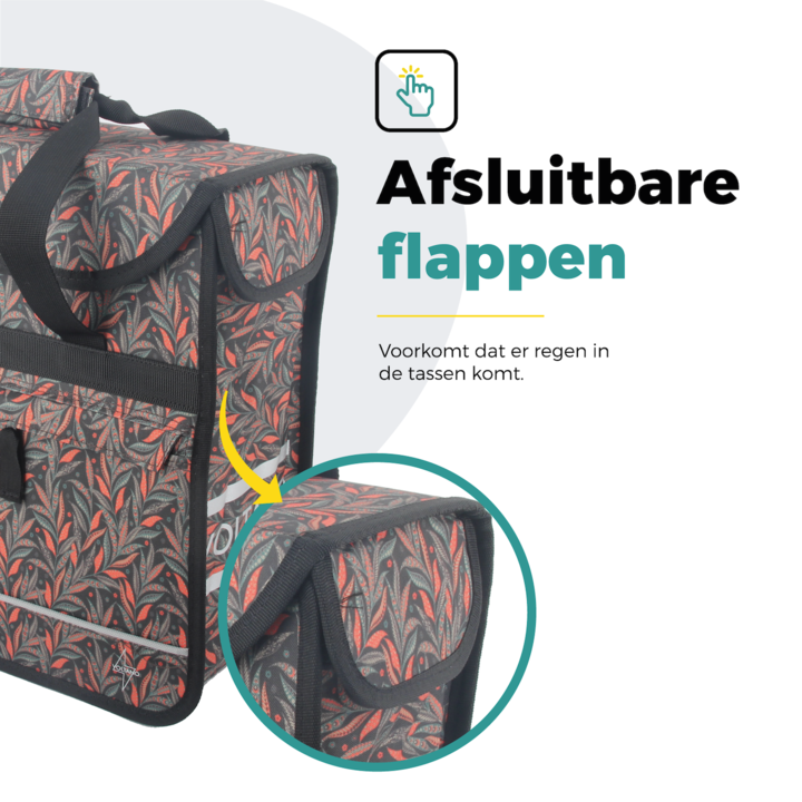 Voltano Voorgevormde Enkele Fietstas / Pakaftas - Crimson Leaf - 17L