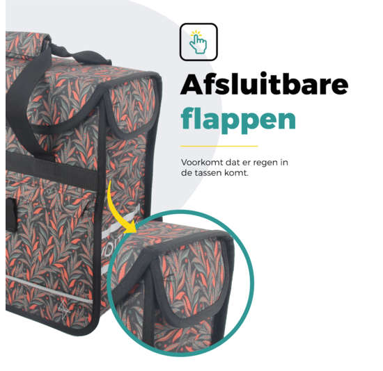 Voltano Voorgevormde Enkele Fietstas / Pakaftas - Crimson Leaf - 17L