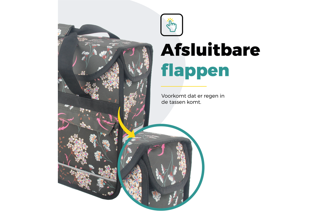 Voltano Voorgevormde Enkele Fietstas / Pakaftas - Pink Elegance - 17L