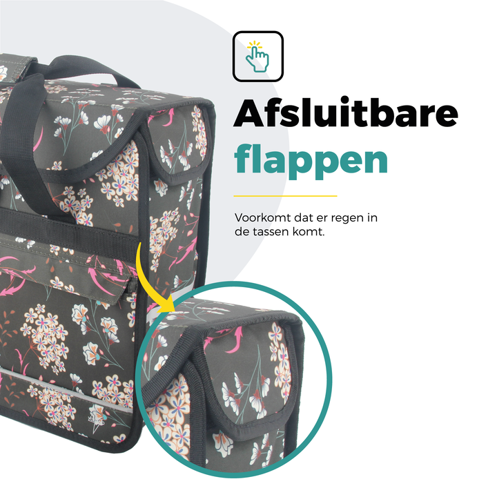 Voltano Voorgevormde Enkele Fietstas / Pakaftas - Pink Elegance - 17L