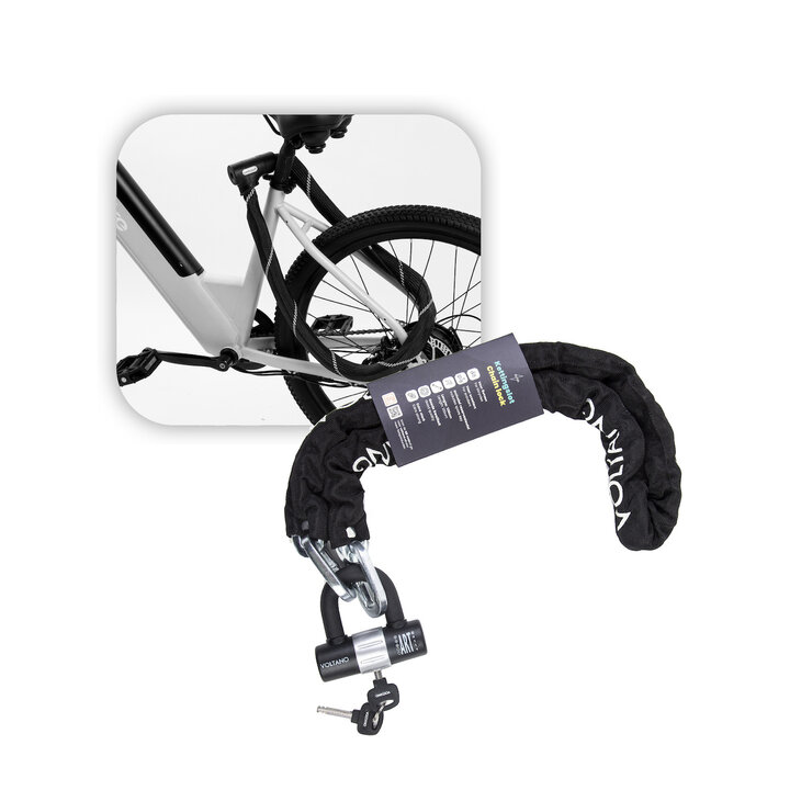 Voltano ART3 Kettingslot Met Hangslot - Zwart - 130 CM - ART 3 Slot