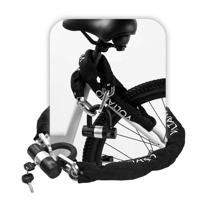 Voltano ART4 Kettingslot Motor Met U-Lock - Zwart - 130 CM -  ART 4 Slot