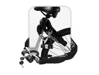 Voltano ART4 Kettingslot Motor Met U-Lock - Zwart - 130 CM