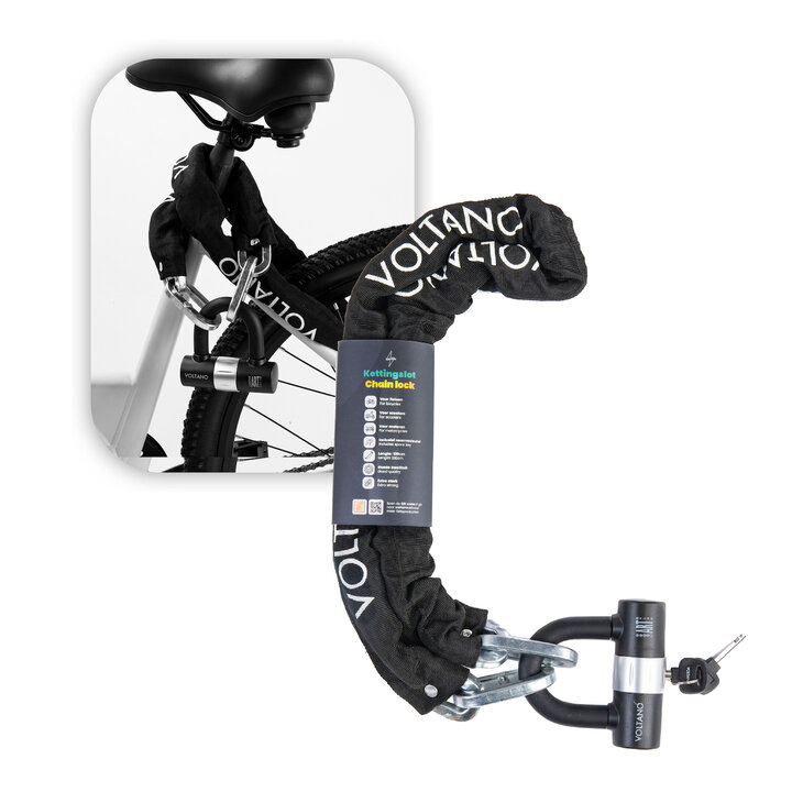 Voltano ART4 Kettingslot Motor Met U-Lock - Zwart - 130 CM -  ART 4 Slot