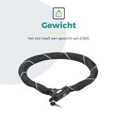 Voltano ART2 Kettingslot Fiets Met Luxe Slotkop - Zwart - 120 CM - ART 2 Slot