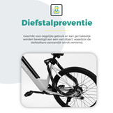 Voltano ART2 Kettingslot Fiets Met Luxe Slotkop - Zwart - 120 CM - ART 2 Slot