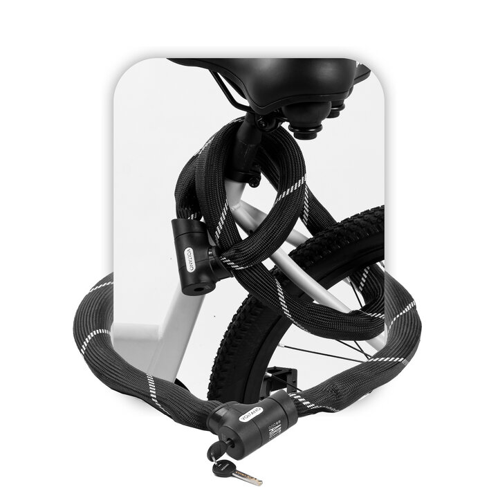 Voltano ART2 Kettingslot Fiets Met Luxe Slotkop - Zwart - 120 CM - ART 2 Slot