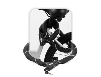 Voltano ART2 Kettingslot Fiets Met Luxe Slotkop - Zwart - 120 CM