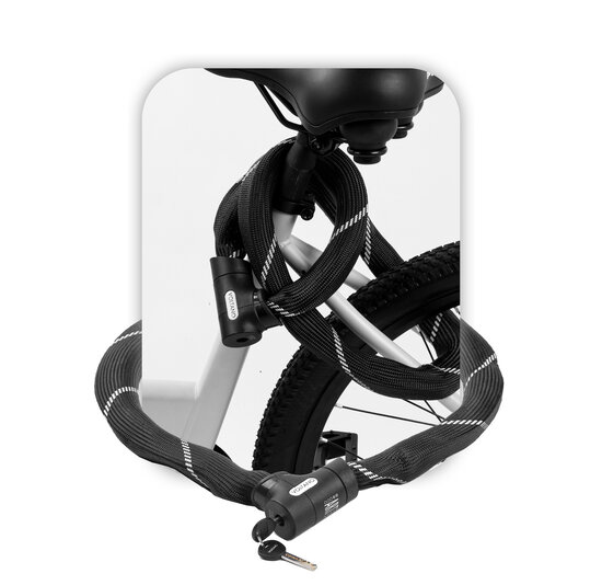 Voltano ART2 Kettingslot Fiets Met Luxe Slotkop - Zwart - 120 CM - ART 2 Slot