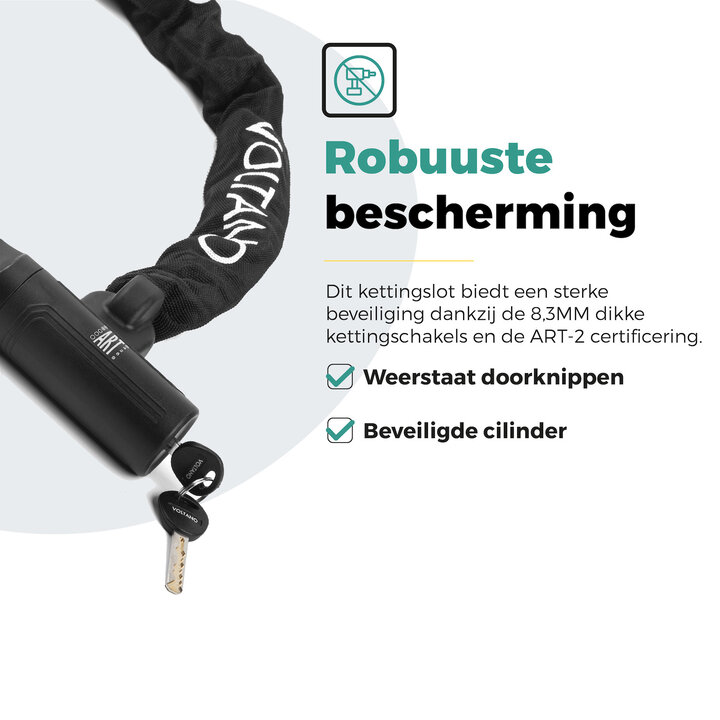 Voltano Securo ART2 Kettingslot Fiets - 130 CM - ART 2 Slot