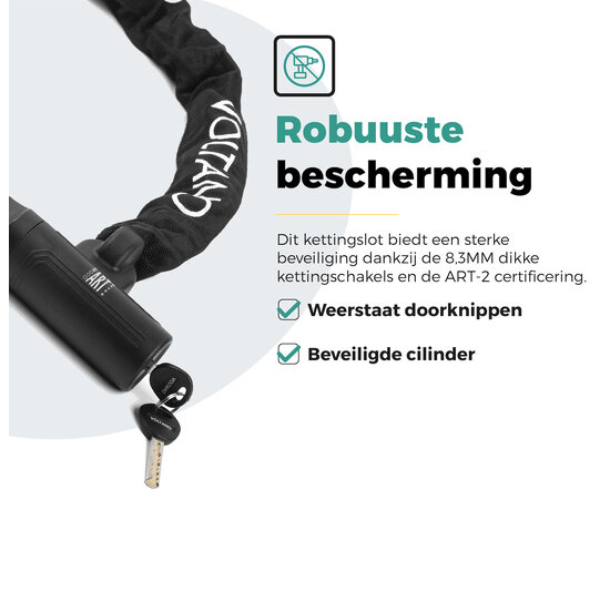 Voltano Securo ART2 Kettingslot Fiets - 130 CM - ART 2 Slot