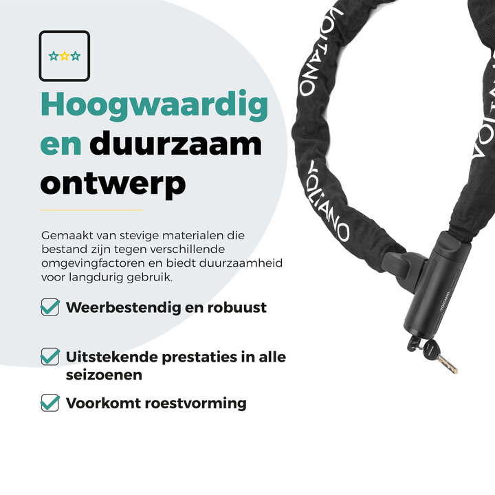 Voltano Securo ART2 Kettingslot Fiets - 130 CM - ART 2 Slot