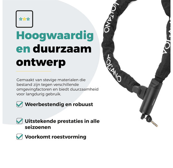 Voltano Securo ART2 Kettingslot Fiets - 130 CM - ART 2 Slot