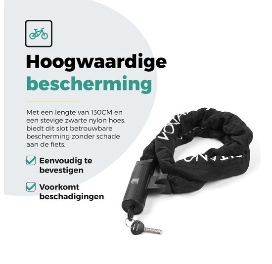 Voltano Securo ART2 Kettingslot Fiets - 130 CM - ART 2 Slot