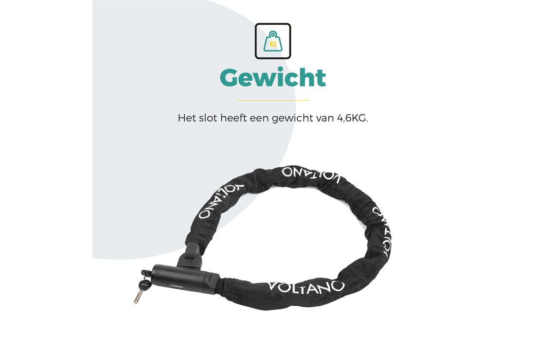 Voltano Securo ART4 Motor Kettingslot Zwart - 130 CM - ART 4 Slot