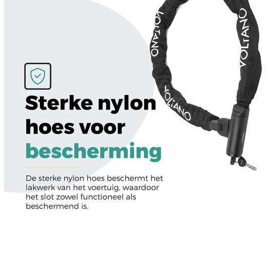 Voltano Securo ART4 Motor Kettingslot Zwart - 130 CM - ART 4 Slot