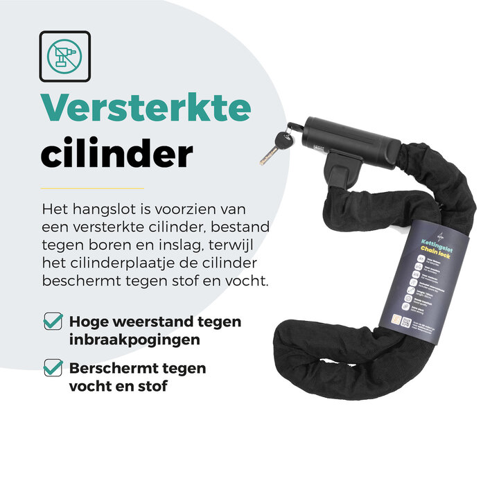 Voltano Securo ART4 Motor Kettingslot Zwart - 130 CM - ART 4 Slot