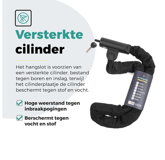 Voltano Securo ART4 Motor Kettingslot Zwart - 130 CM - ART 4 Slot