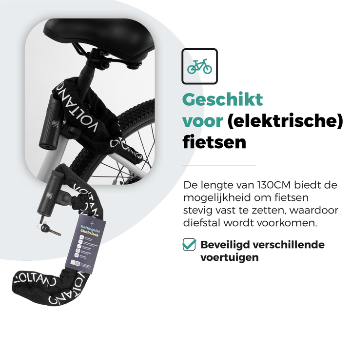 Voltano Securo ART2 Kettingslot Fiets - 130 CM - ART 2 Slot