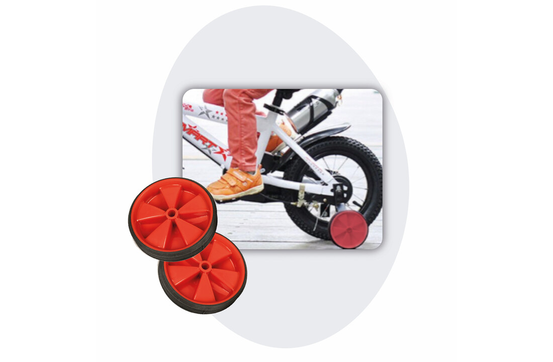 Voltano Zijwieltjes – Rood – 12-20 Inch