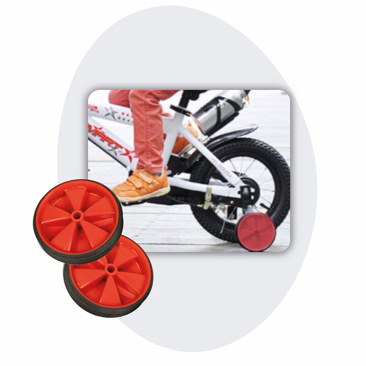 Voltano Zijwieltjes – Rood – 12-20 Inch