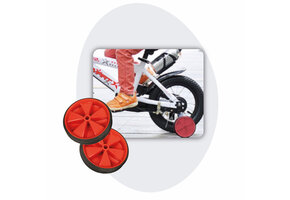 Voltano Zijwieltjes – Rood – 12-20 Inch