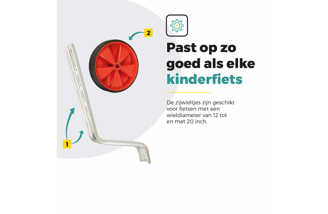 Voltano Zijwieltjes – Rood – 12-20 Inch