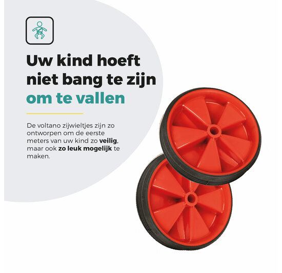 Voltano Zijwieltjes – Rood – 12-20 Inch