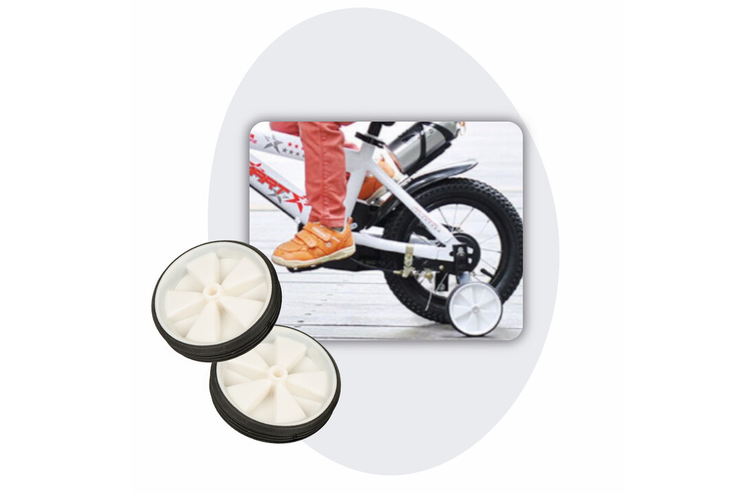 Voltano Zijwieltjes – Wit – 12-20 Inch