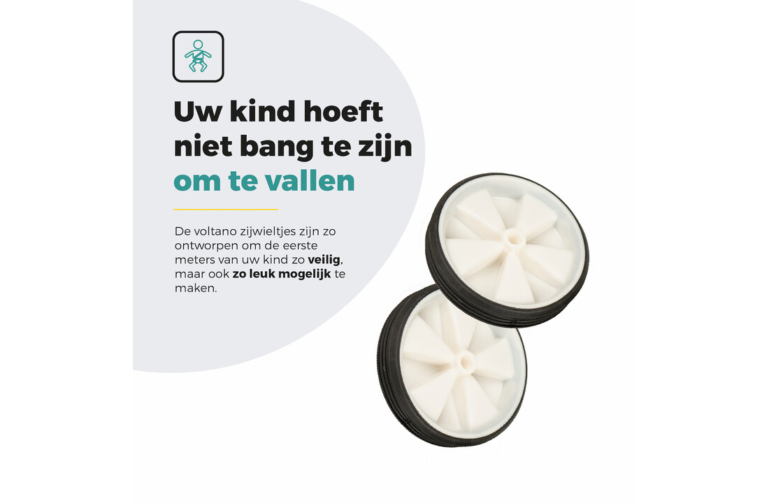 Voltano Zijwieltjes – Wit – 12-20 Inch