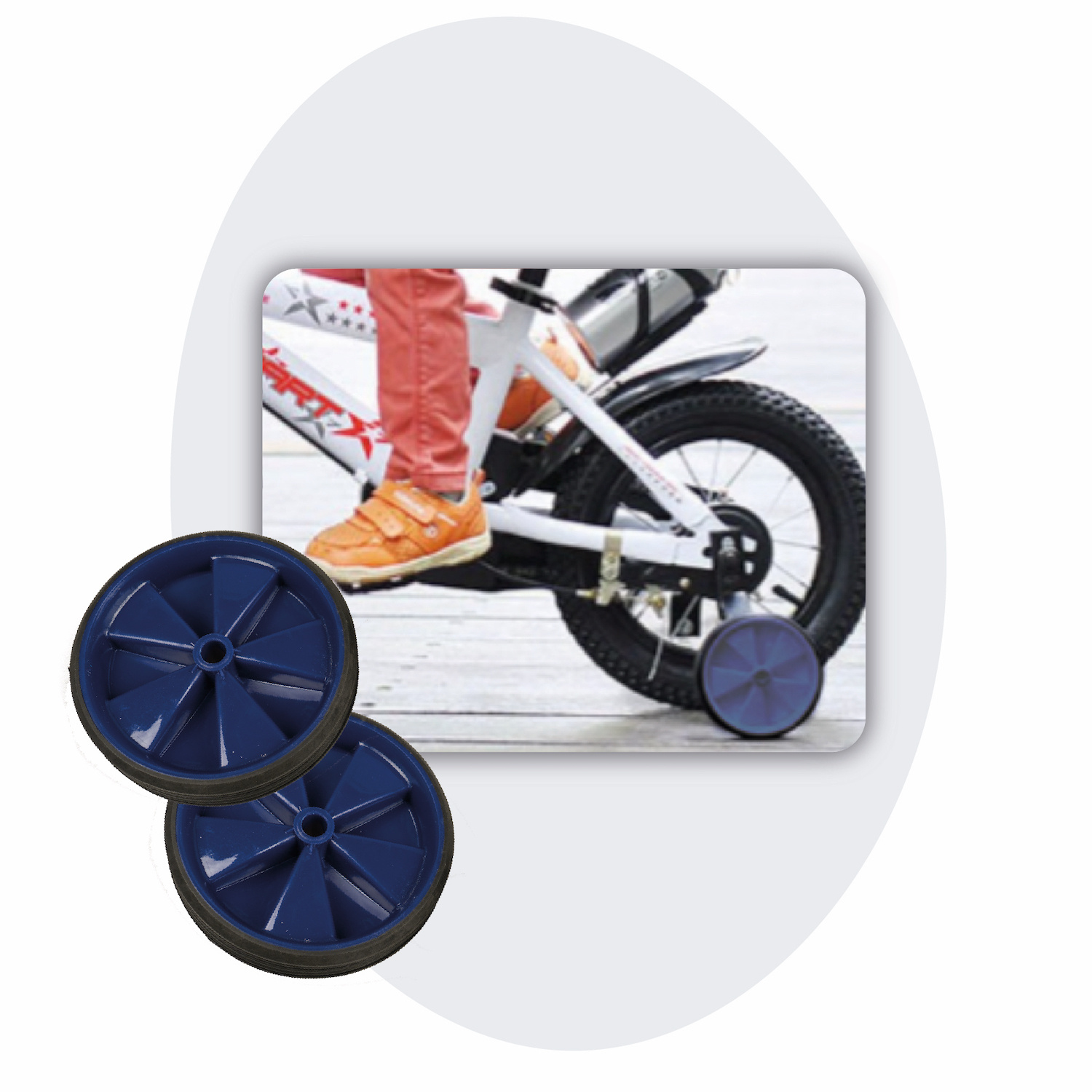 Voltano Zijwieltjes – Blauw – 12-20 Inch