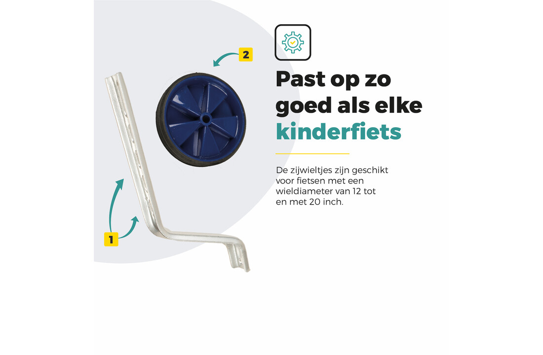 Voltano Zijwieltjes – Blauw – 12-20 Inch
