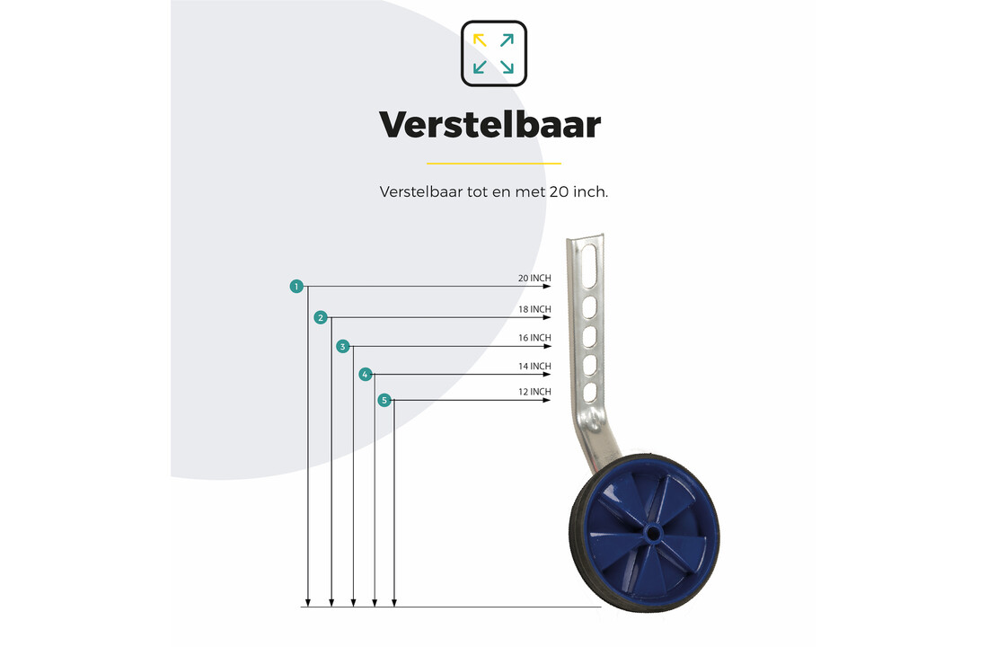 Voltano Zijwieltjes – Blauw – 12-20 Inch