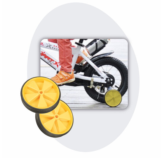 Voltano Zijwieltjes – Geel – 12-20 Inch