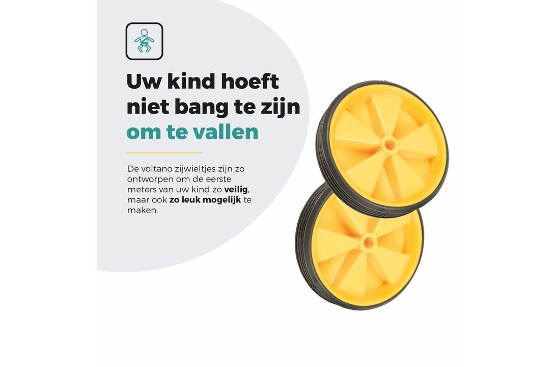 Voltano Zijwieltjes – Geel – 12-20 Inch