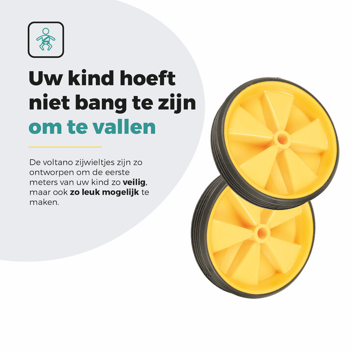 Voltano Zijwieltjes – Geel – 12-20 Inch
