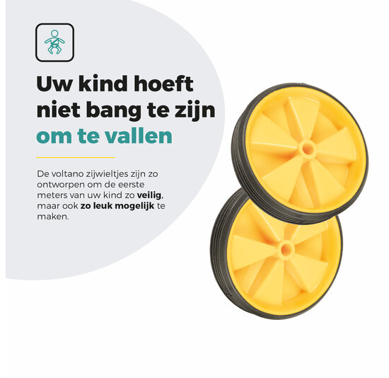 Voltano Zijwieltjes – Geel – 12-20 Inch
